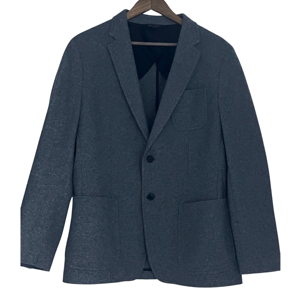Banana Republic Slim Wool Blazer Mens 42R Gray Italian Fabric Mario Bellucci Lux - Picture 2 of 16
